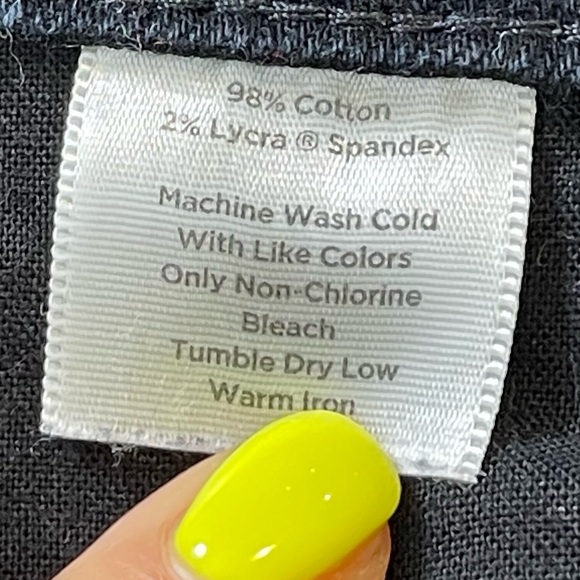 Talbots Black Denim Straight Capris Jeans Size 10 Minimalist Casual Stretch - Picture 7 of 8